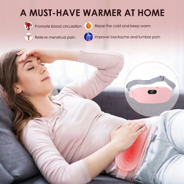 Period Cramps Heating & Vibrating Pad – Digital Pain Relief Belt for Women’s Care