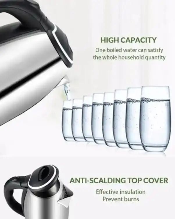 Premium Electric Kettle – Polished Body with Auto Shut-Off