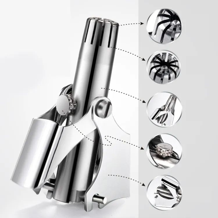 Mini Manual Nose Hair Trimmer – Stainless Steel
