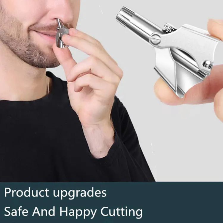 Mini Manual Nose Hair Trimmer – Stainless Steel