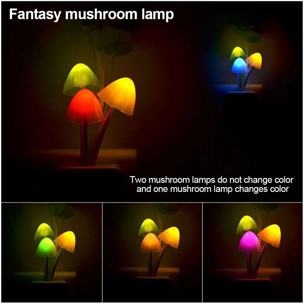 LED Mushroom Night Light – Light Control Wall
