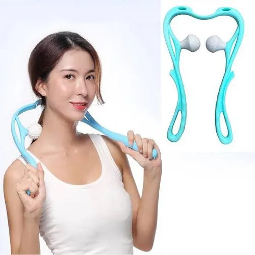 "Dual Trigger Point Neck & Back Massager Roller"