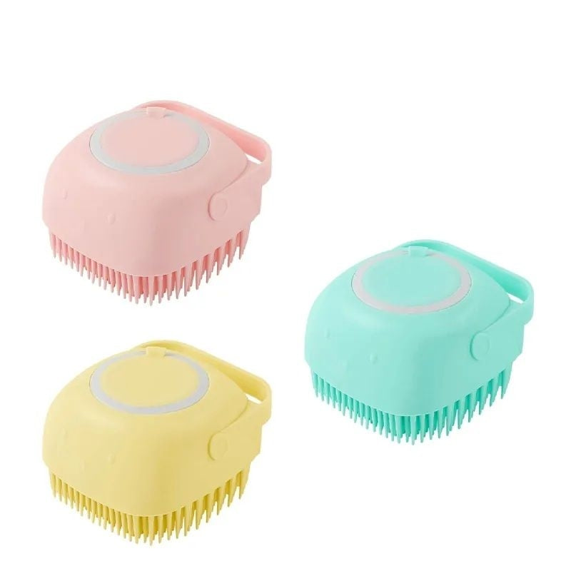 2-in-1 Silicone Bath Brush with Soap Dispenser