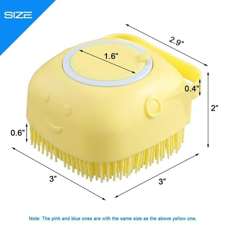 2-in-1 Silicone Bath Brush with Soap Dispenser