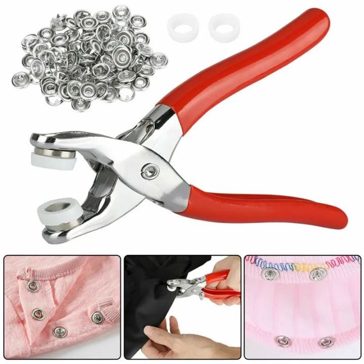 Metal Snap Button Pliers Tool – DIY Sewing for Leather, Bags & Clothes