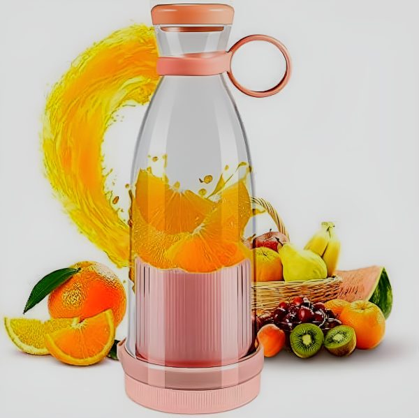 Mini Portable Blender - 380ml Electric Fruit Juicer & Mixer | USB Rechargeable | Random Color