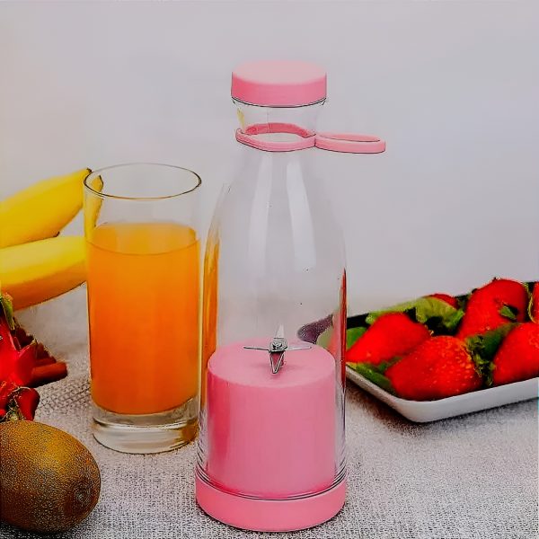 Mini Portable Blender - 380ml Electric Fruit Juicer & Mixer | USB Rechargeable | Random Color