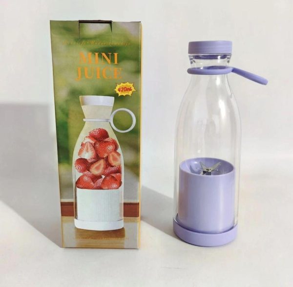 Mini Portable Blender - 380ml Electric Fruit Juicer & Mixer | USB Rechargeable | Random Color