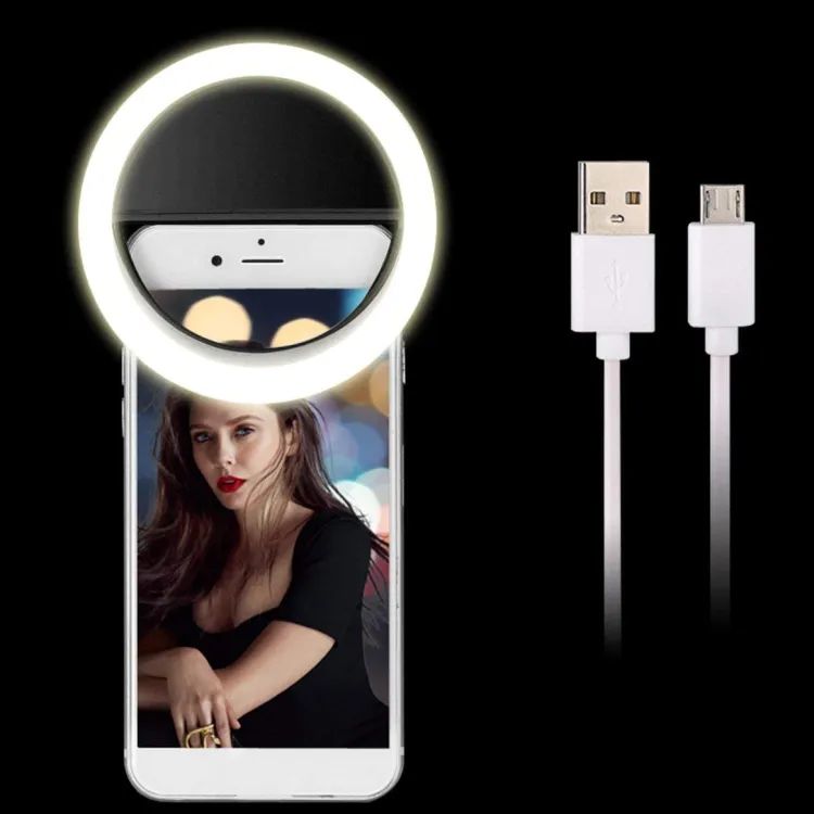 Portable Mobile Selfie Ring Light – Rechargeable LED Clip-On Ring with Flash Modes & Brightness Control for TikTok, Photography & Video Calls
