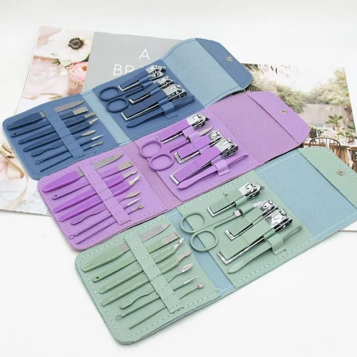 16 in 1 Nail Cutter Set Manicure Pedicure Kit Nail Care Tools