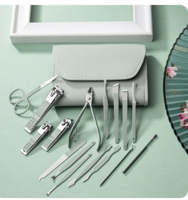 16 in 1 Nail Cutter Set Manicure Pedicure Kit Nail Care Tools