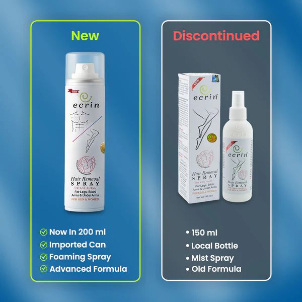 Ecrin Hair Removal Spray – Refreshing Foam Formula 200ml
