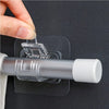 Transparent PVC Adhesive Curtain Rod Hooks – Pack of 2 | No Drill