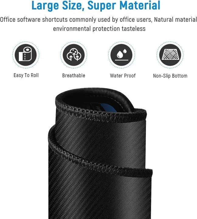 Keyboard Shortcut Mouse Pad Office & Excel Cheat Sheet Mat
