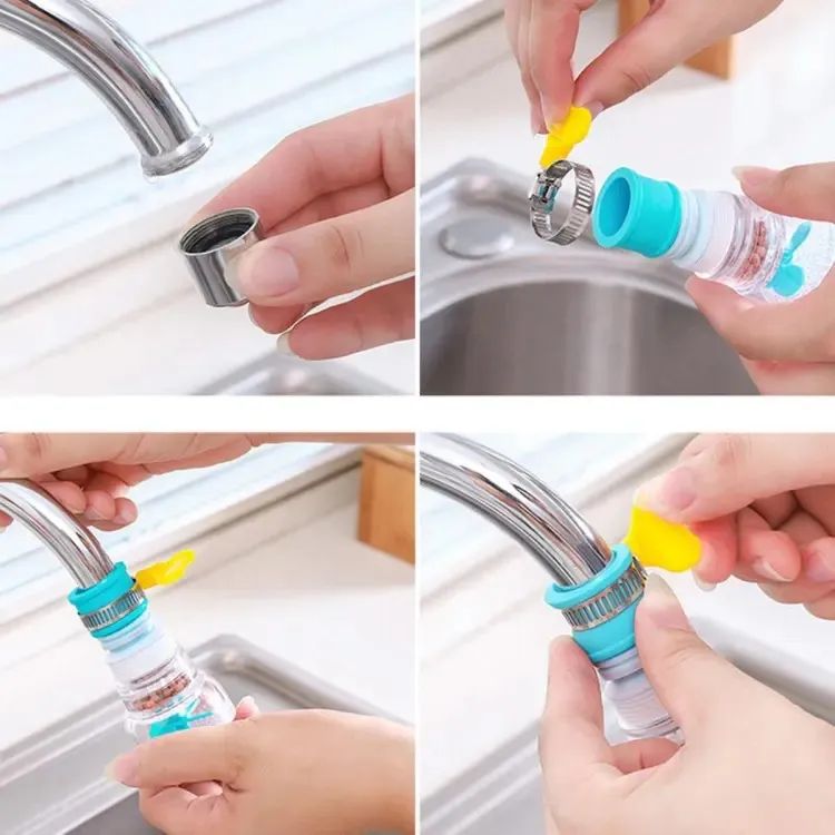 360° Rotating Faucet Sprayer – 3-Mode Water-Saving Tap Extender