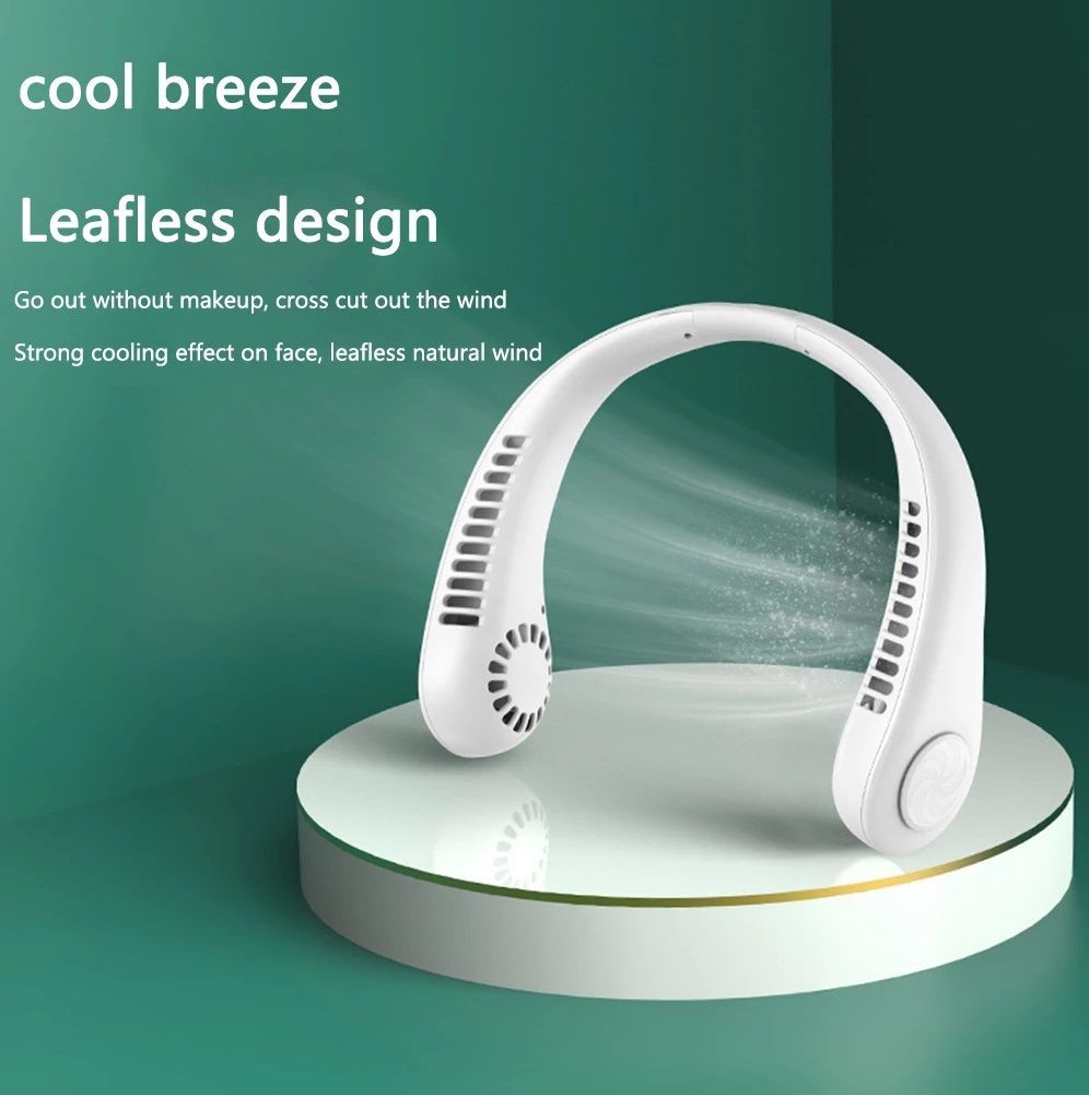 Bladeless Neck Fan – Portable, USB Rechargeable & Hands-Free Cooling for Sports & Travel!