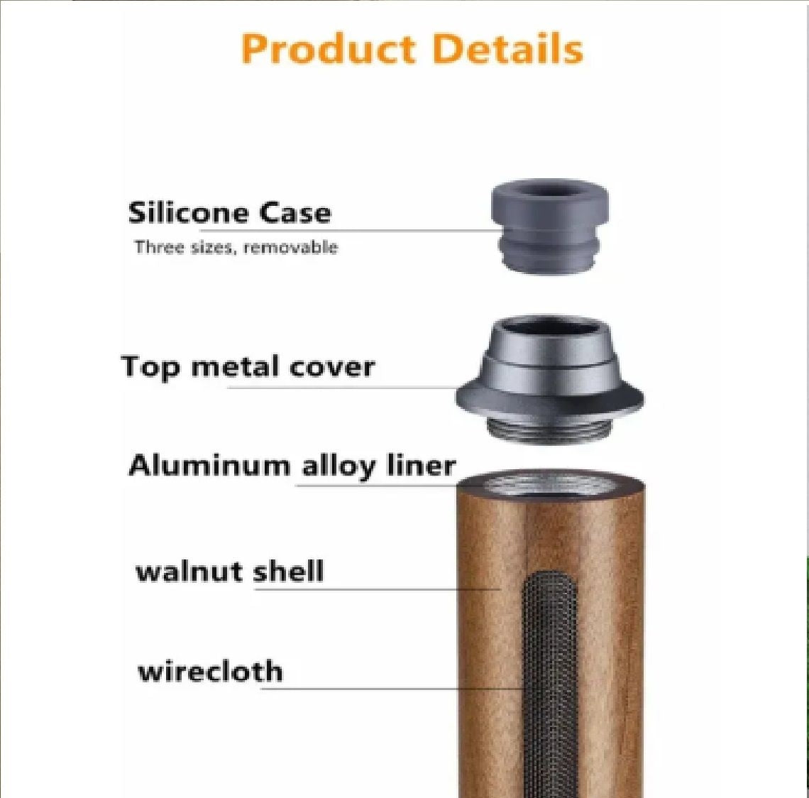 Portable Pocket Ashtray – Fireproof Mini Walnut Smoking Accessory for Car & Outdoor Travel