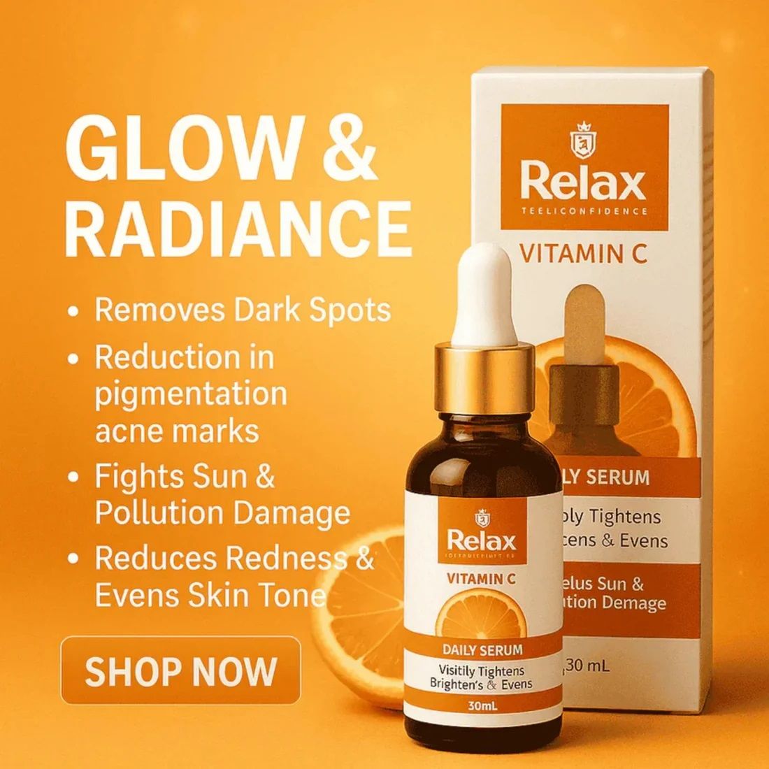 Relax Vitamin C Serum – Glow & Radiance Booster 30ml