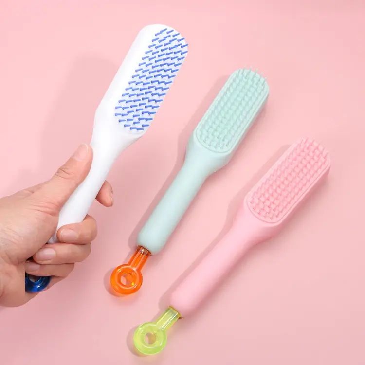 "Self-Cleaning Anti-Static Hair Brush – Retractable Massage Comb for Women | Effortless Hair Removal & Tangle-Free Styling"
