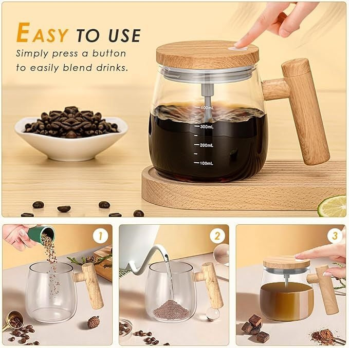 Self Stirring Mug – Rechargeable Automatic Mixing Cup for Coffee & Protein