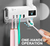 UV Toothbrush Holder with Toothpaste Dispenser – Solar & USB Powered