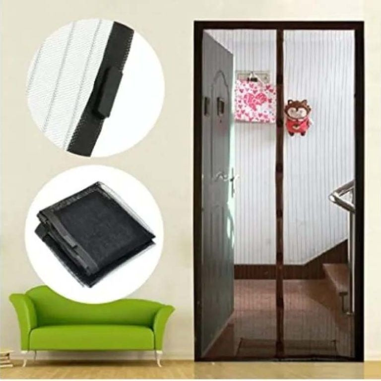 Magic Mesh Magnetic Screen Door Hands Free Insect Barrier for Doors