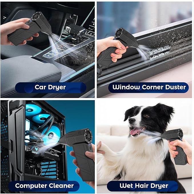 130000 RPM Mini Jet Blower – Rechargeable Cordless Air Duster