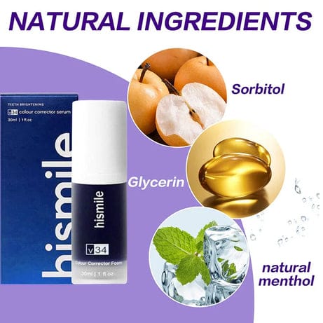 Teeth Whitening with Hismile V34 – 30ml Color Corrector Serum for Brighter Smile