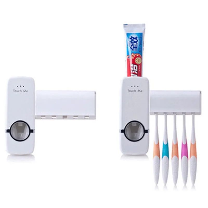 Automatic Toothpaste Dispenser with 5 Brush Holder