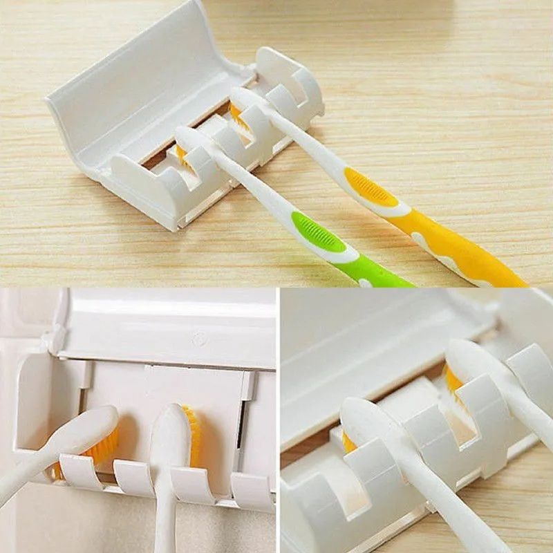 Automatic Toothpaste Dispenser with 5 Brush Holder