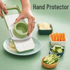 5-in-1 Manual Vegetable Cutter & Slicer – Stainless Steel Blades