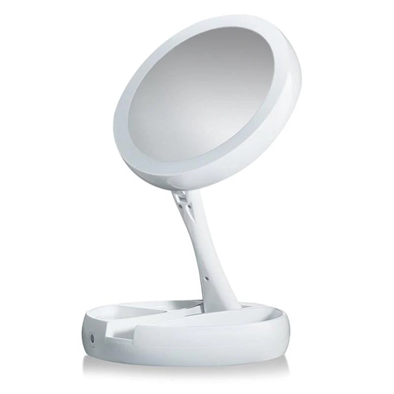 10X LED Makeup Mirror - Portable Lighted Magnifying Mirror